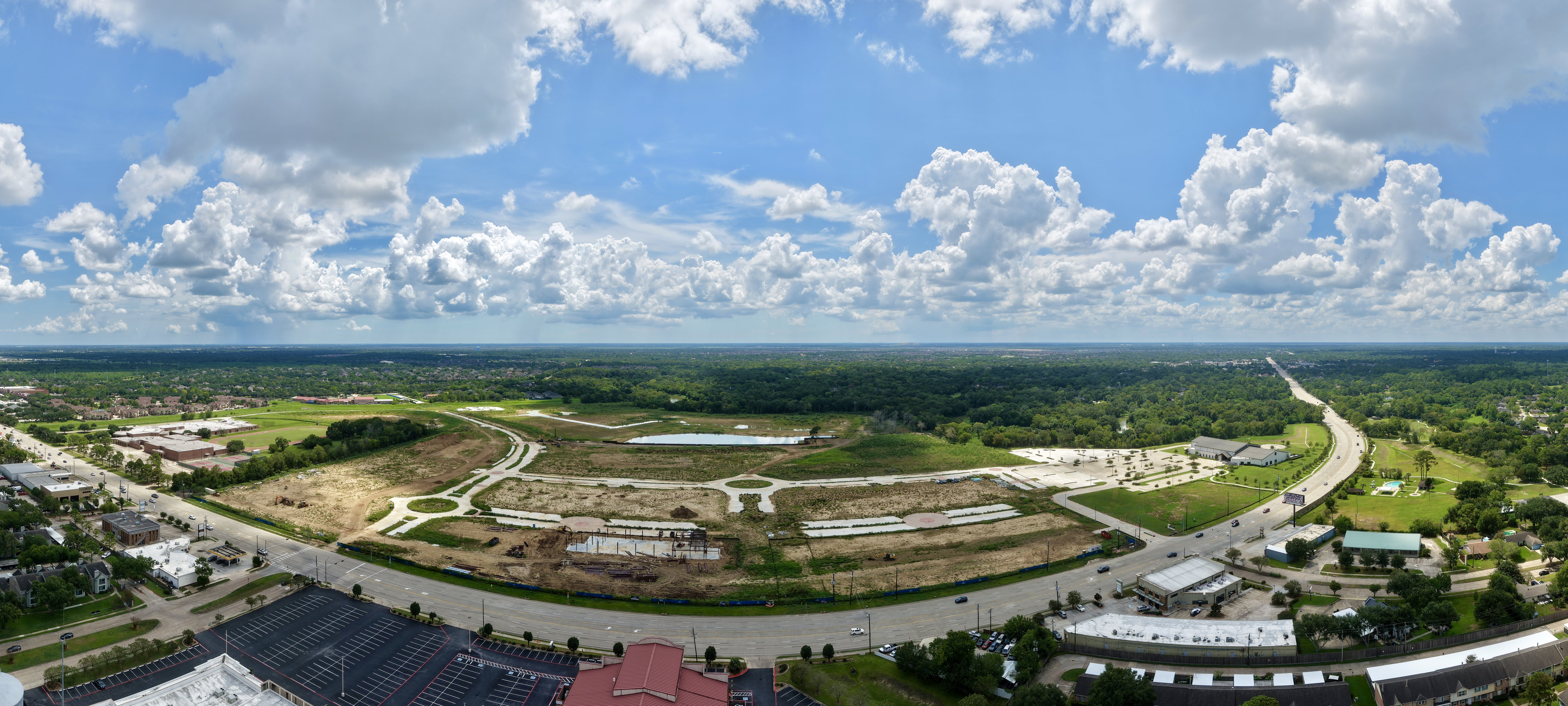 Aerial Construction Site Panoramic View