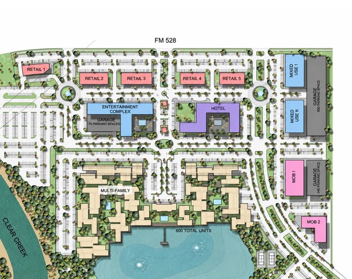 Developer site-plan rendering with the 360 viewpoint locations